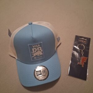 NWT Visa Cash App RB F1 Team 9Forty E-frame Trucker Adult Cap-Blue & RB Keychain